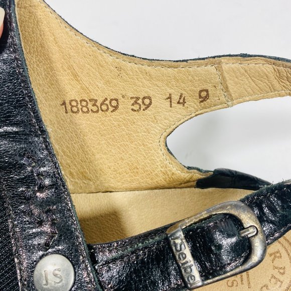 Josef Seibel Airped Plus Sandals Black Size 39 - Picture 9 of 10